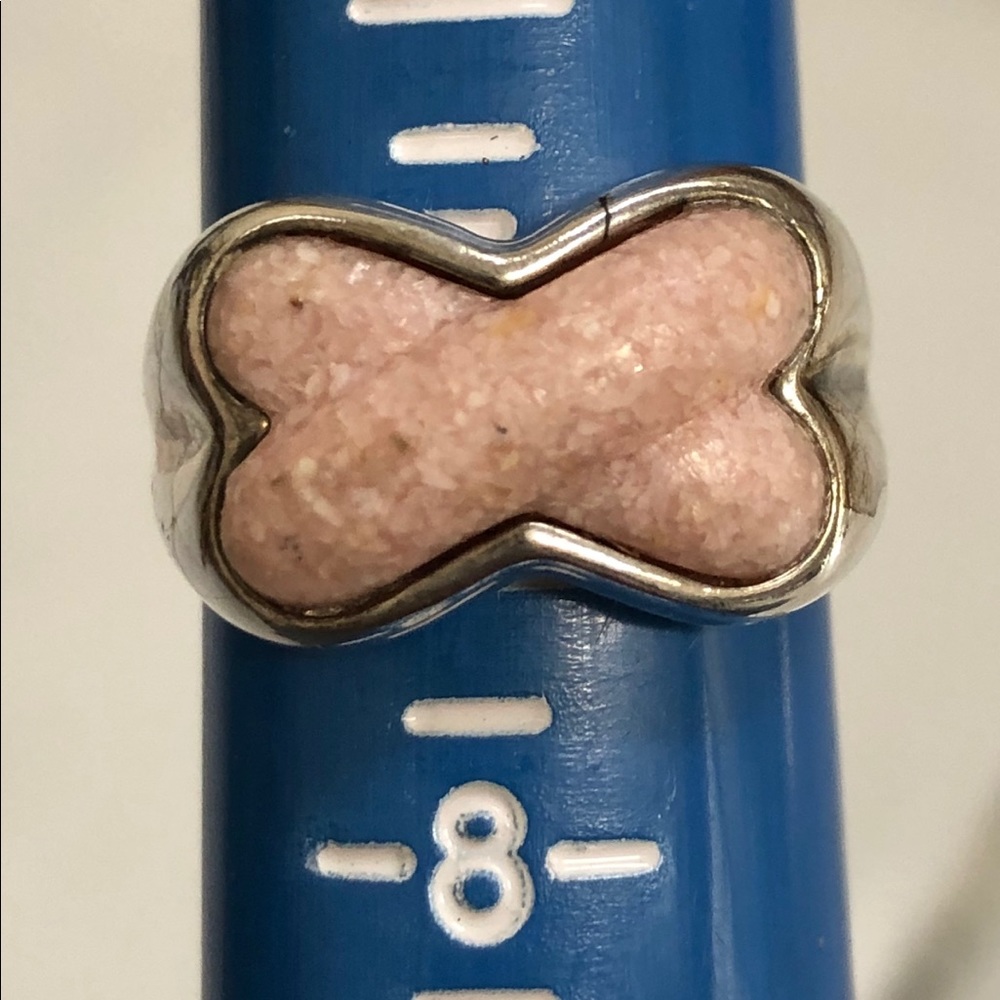 6 3/4 Pink Silver Ring